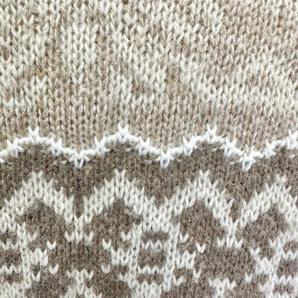 Vintage 90s Basic Editions Brown Fair Isle Mock Neck Sweater Size medium - Picture 14 of 15